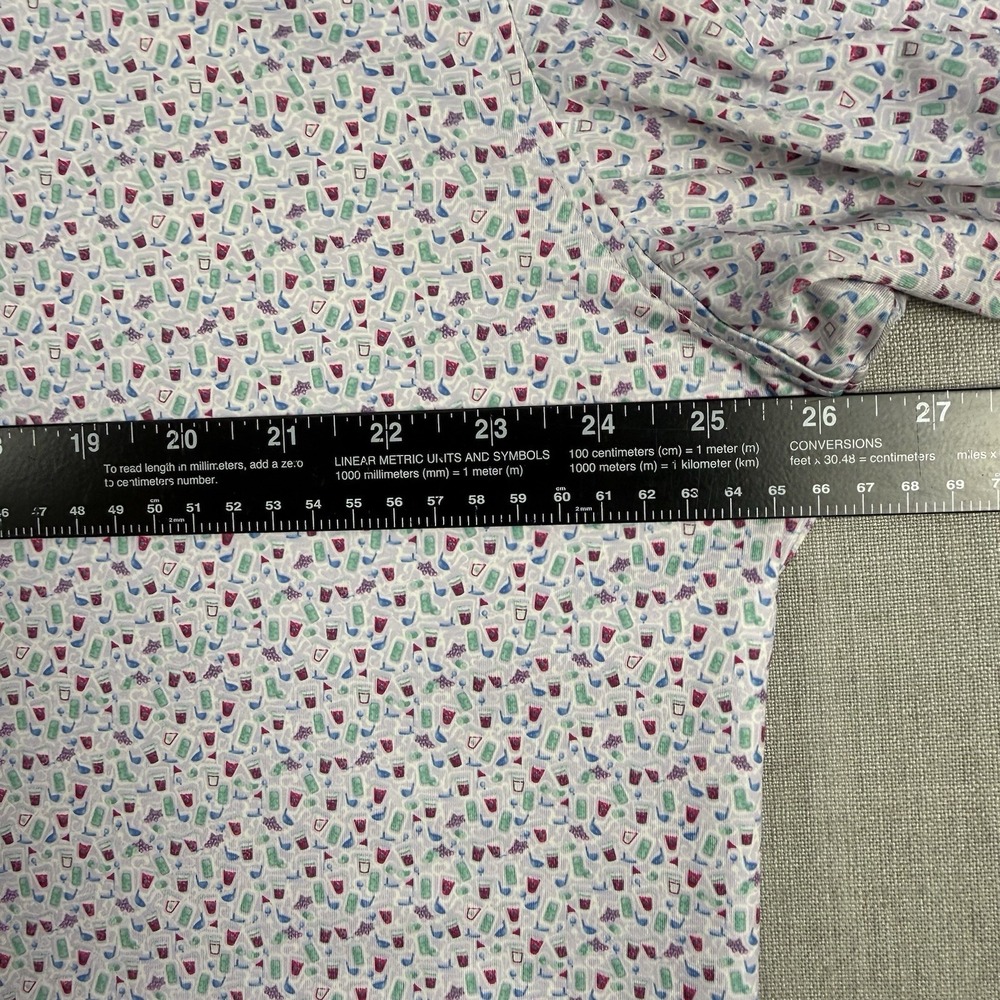 Peter Millar Shirt Mens Size XL White Summer Comfort Polo Cocktail Drinks Golf - Picture 7 of 7
